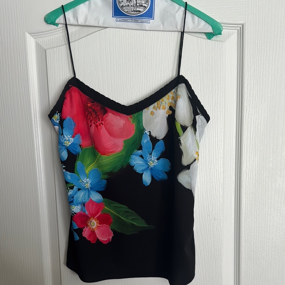 Floral Black Camisole Top